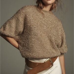 Stylish Tan Knit Sweater
